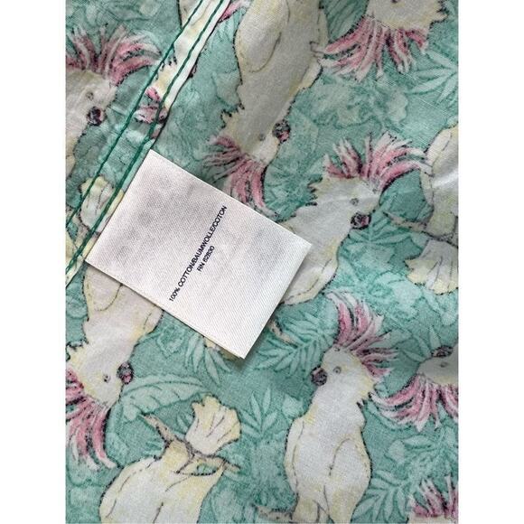 Land's End Green Cockatiel Button Up Men's Shirt MEDIUM 15/15.5 Cruisewear - Picture 8 of 11